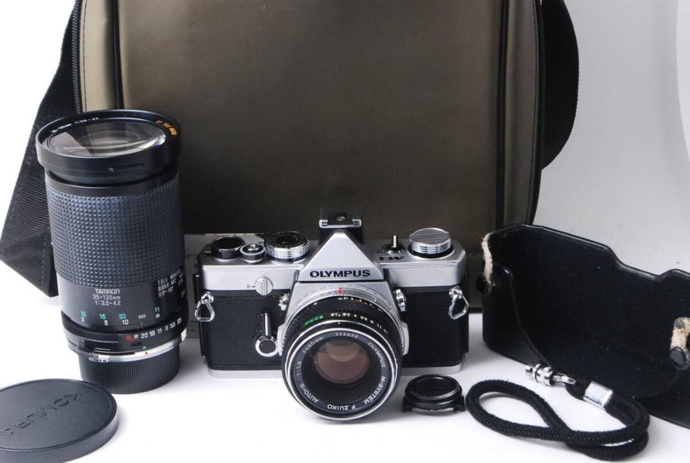 Vintage Olympus M-1 with F.Zuiko 50mm f1.8 Pre-OM1 Rare Collectible Free Shipping from Japan