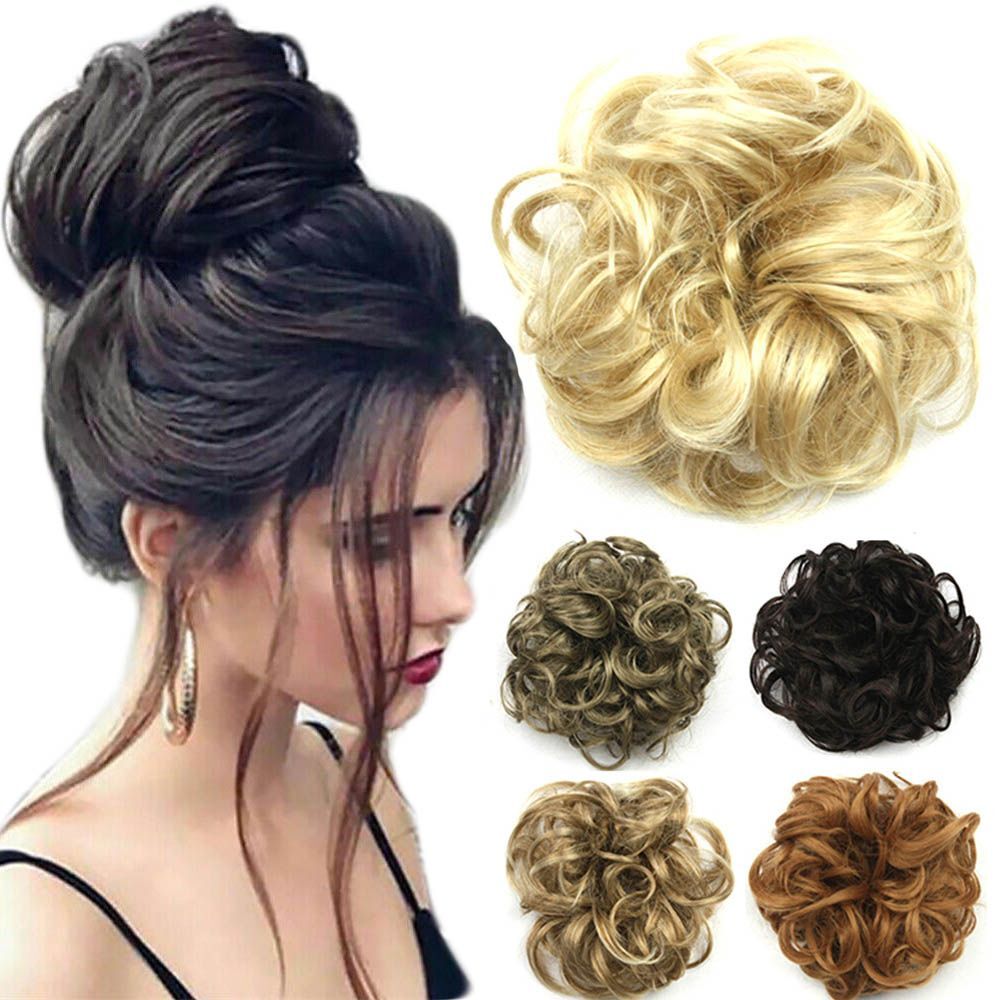 Curly Wig Elastic Band for Messy Bun and Scrunchie Hair Extensions