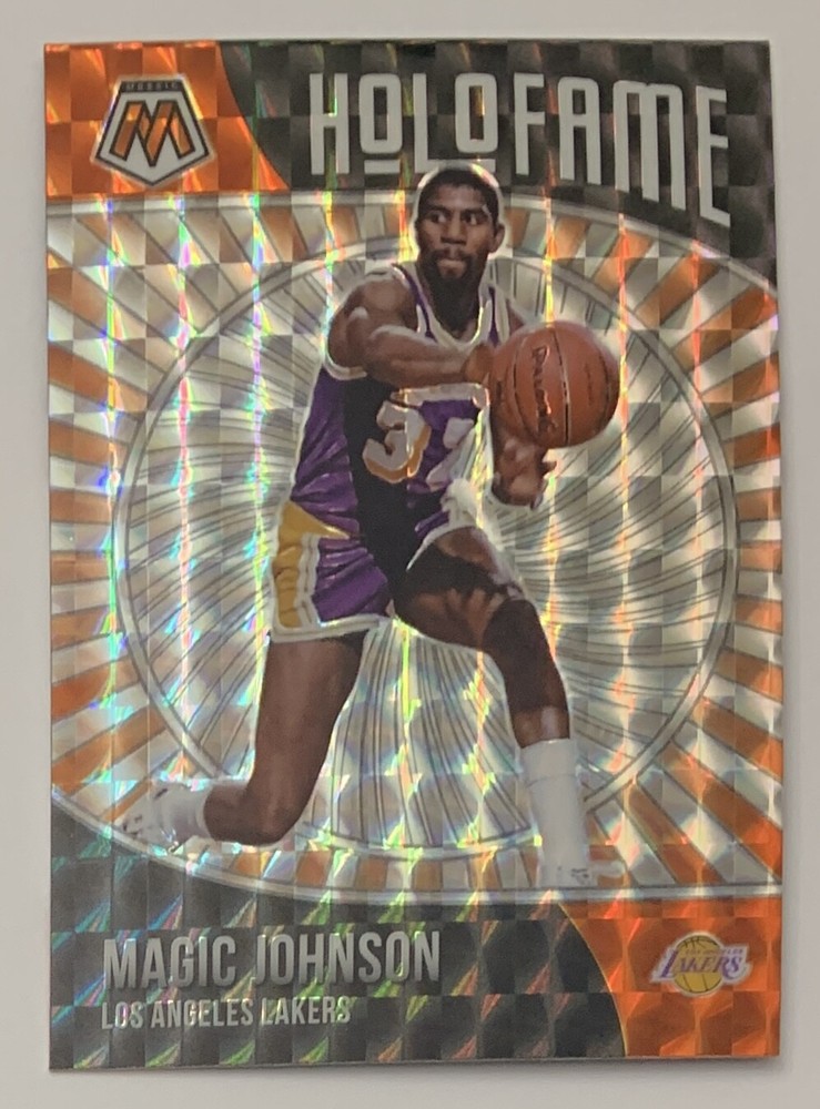 2020-21 Panini Mosaic - Holofame Magic Johnson #11 Green Mosaic Prizm