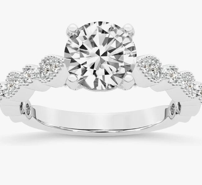 White Moonlight 925 diamond ring Valentine's Day gift daily fashion