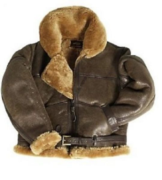 British Army RAF Airforce Lambskin Leather Jacket XLarge
