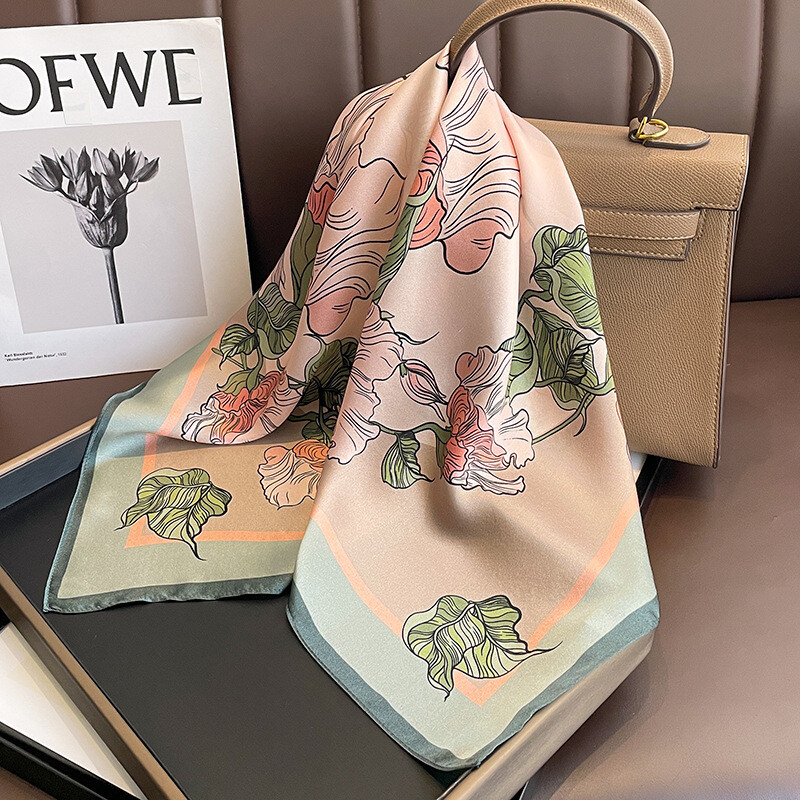 Luxury 100% Silk 12 Momme Square Scarf 70cm Boutique Neck Wrap  