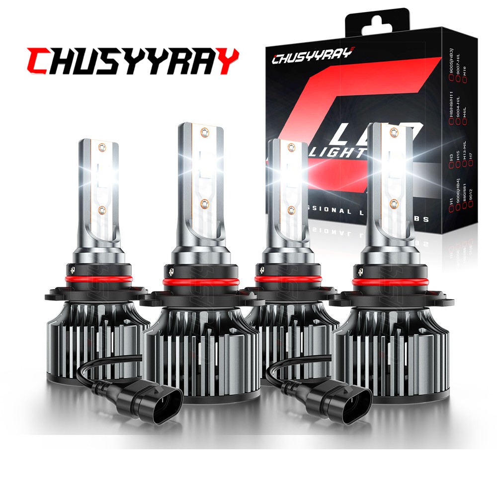9005 9006 LED Headlights Kit COMBO Bulbs 6500K HIGH LOW Beam White Super Bright