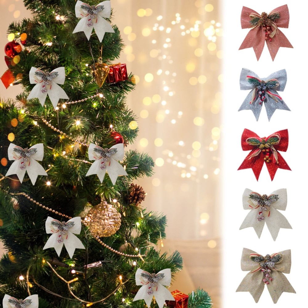 Bows Pendant Christmas Decorations Tree Hanging Xmas Decorate Ornaments Gift