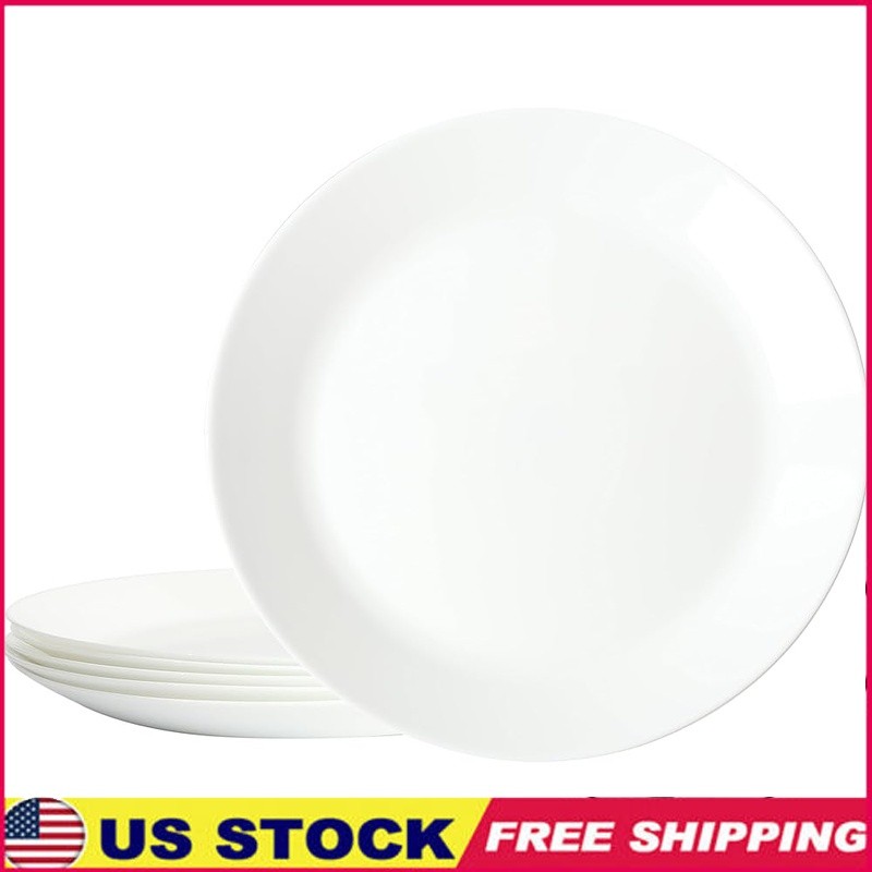 Durable Chip Crack Resistant Dinner Plates Set Opal Glass Microwave Safe New