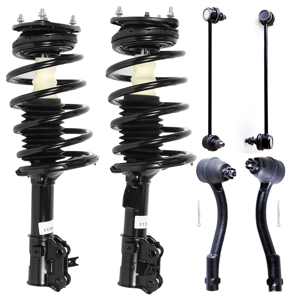 2006-2011 Hyundai Accent Front Struts Sway Bar Outer Tie Rods FWD