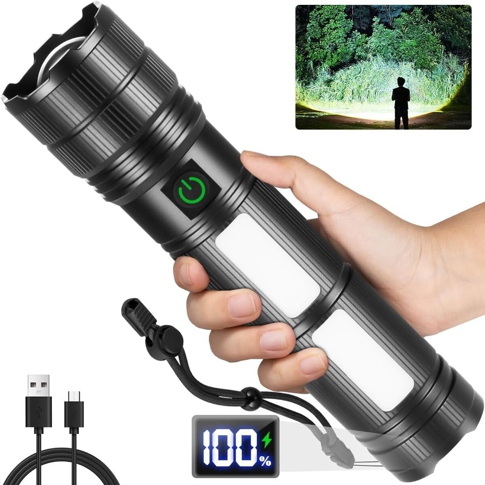 Large Size & High Powered Flashlight, Flashlights High Lumens 1000000, Super ...