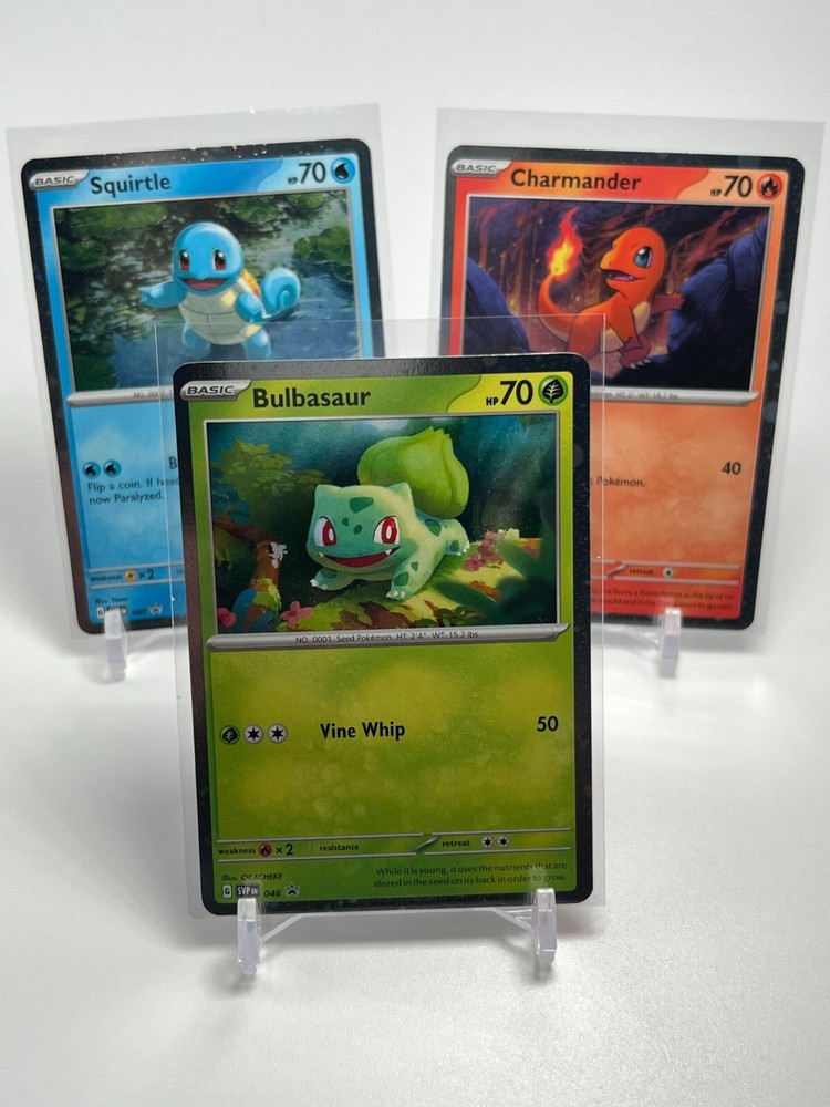 Bulbasaur Charmander Squirtle - Pokemon 151 Poster Promos Set Holo M/NM