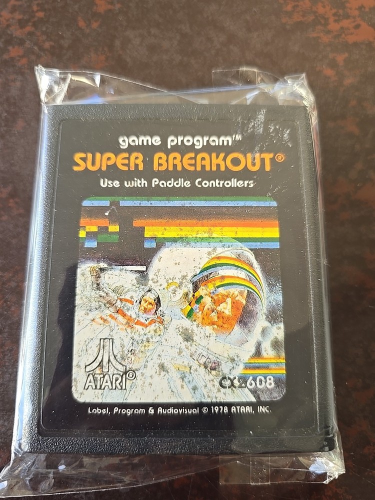 Super Breakout (Atari 2600) Cartridge CLEANED & TESTED