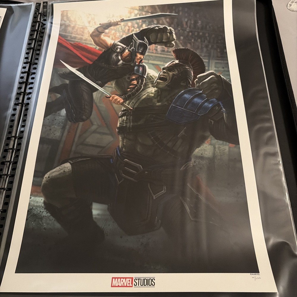 Thor Ragnarok MCU Concept Art Print GMA Grey Matter Art Bonus 🤩 Thor Vs Hulk