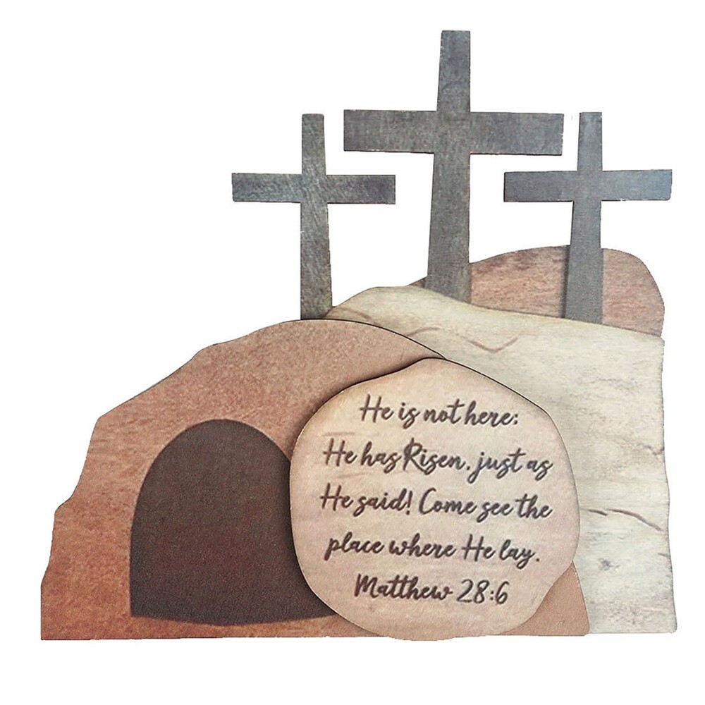 Easter Resurrection Scene Wooden Decor Easter Eid Al-Fitr Decor Wooden1597