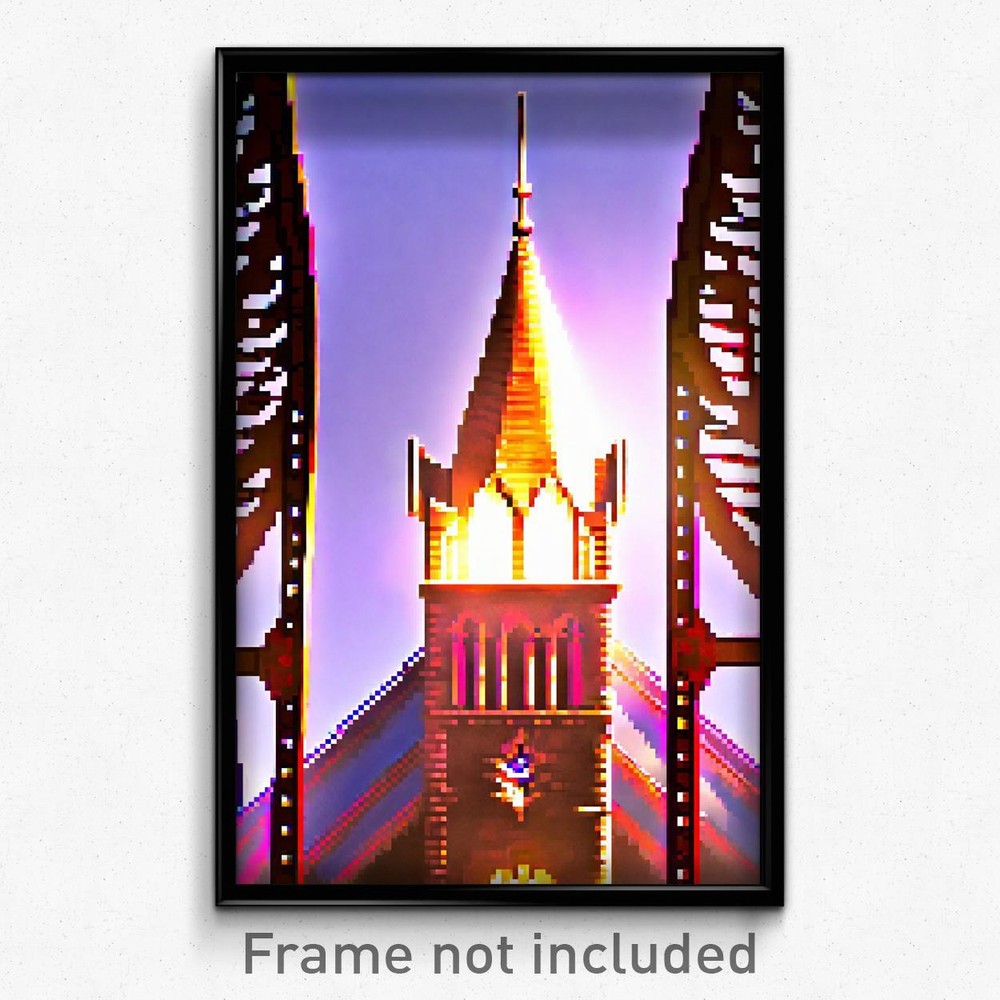 8 Bit Pixel Art Poster - Awesome Lancet Psychedelic Trippy Gamer Print