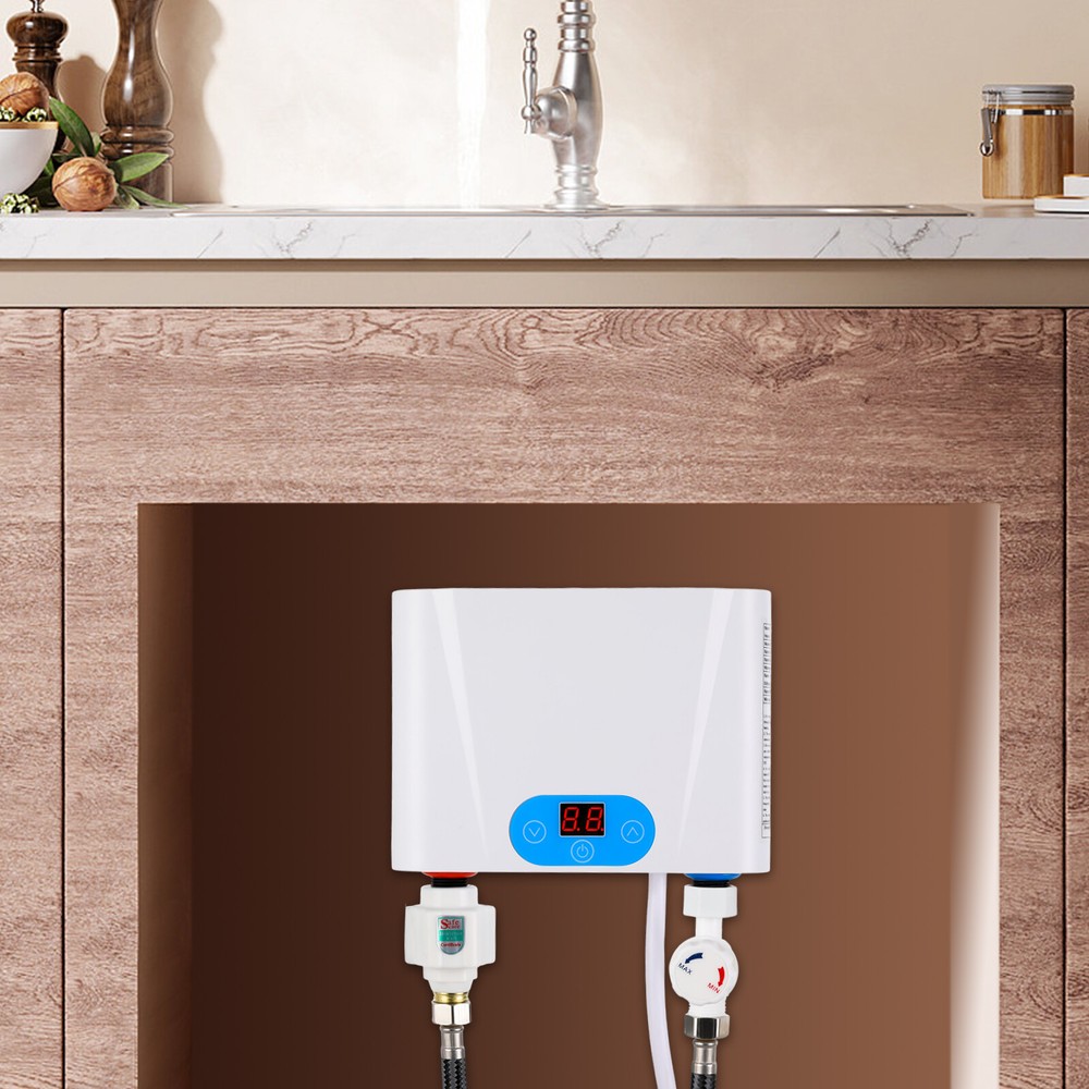 Under Sink Kitchen Electric Tankless Water Heater Instant Water Boiler 86-131℉