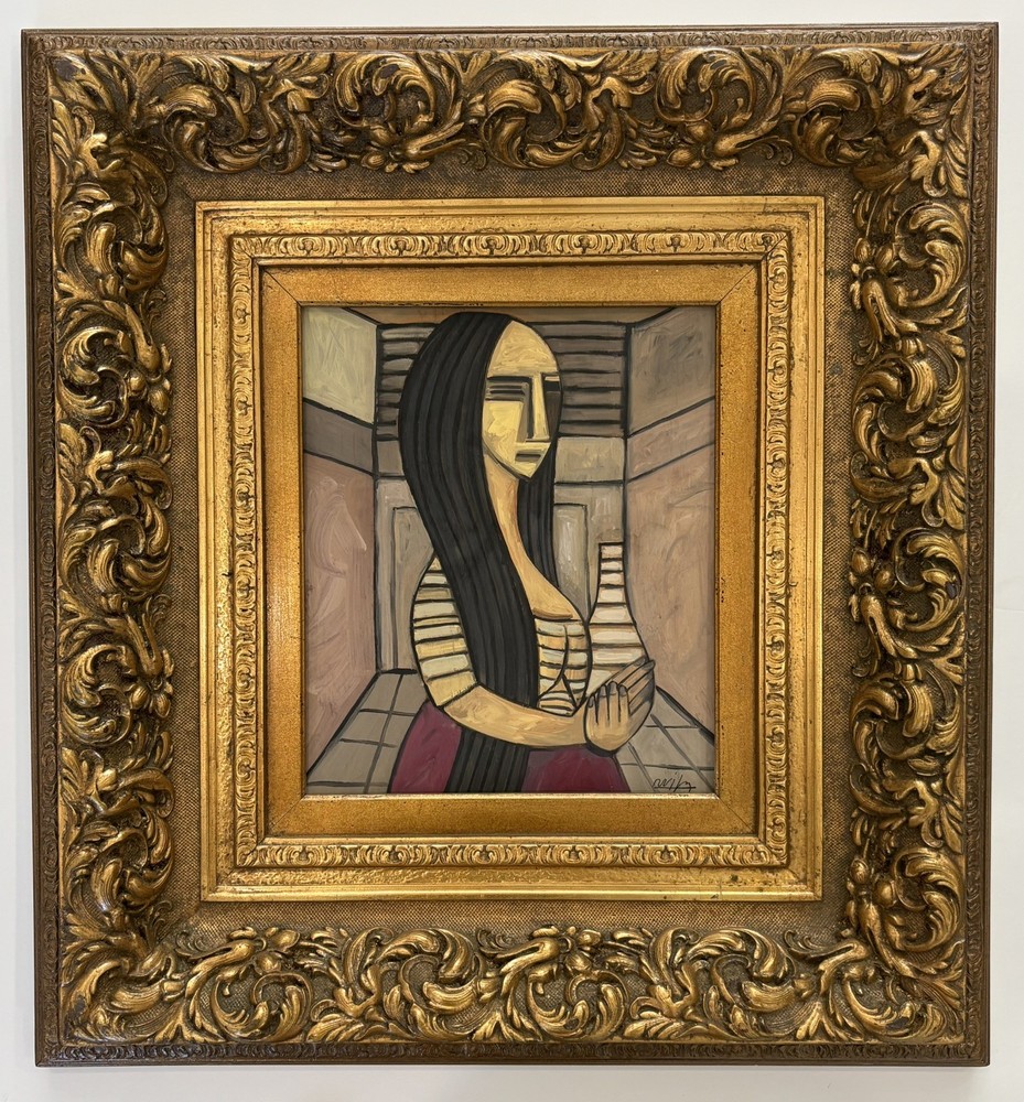 Wifredo Lam Oil on Wood 1902 –1982 Attribute Painting with Certificate & signed