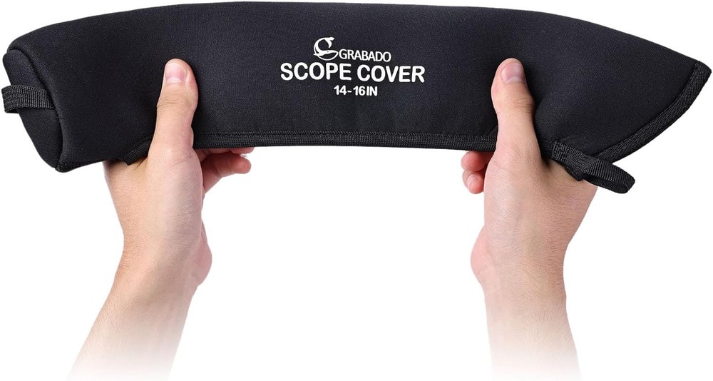 Scope Cover Neoprene,Riflescope Flip Fit 14″-16″ Scopes, Black