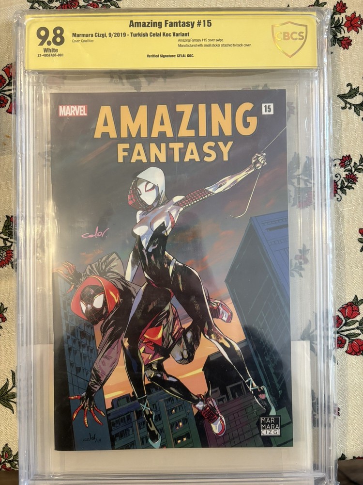 Amazing Fantasy 15 CBCS 9.8 SS Celal Turkish  Miles Morales  ltd /250 with COA