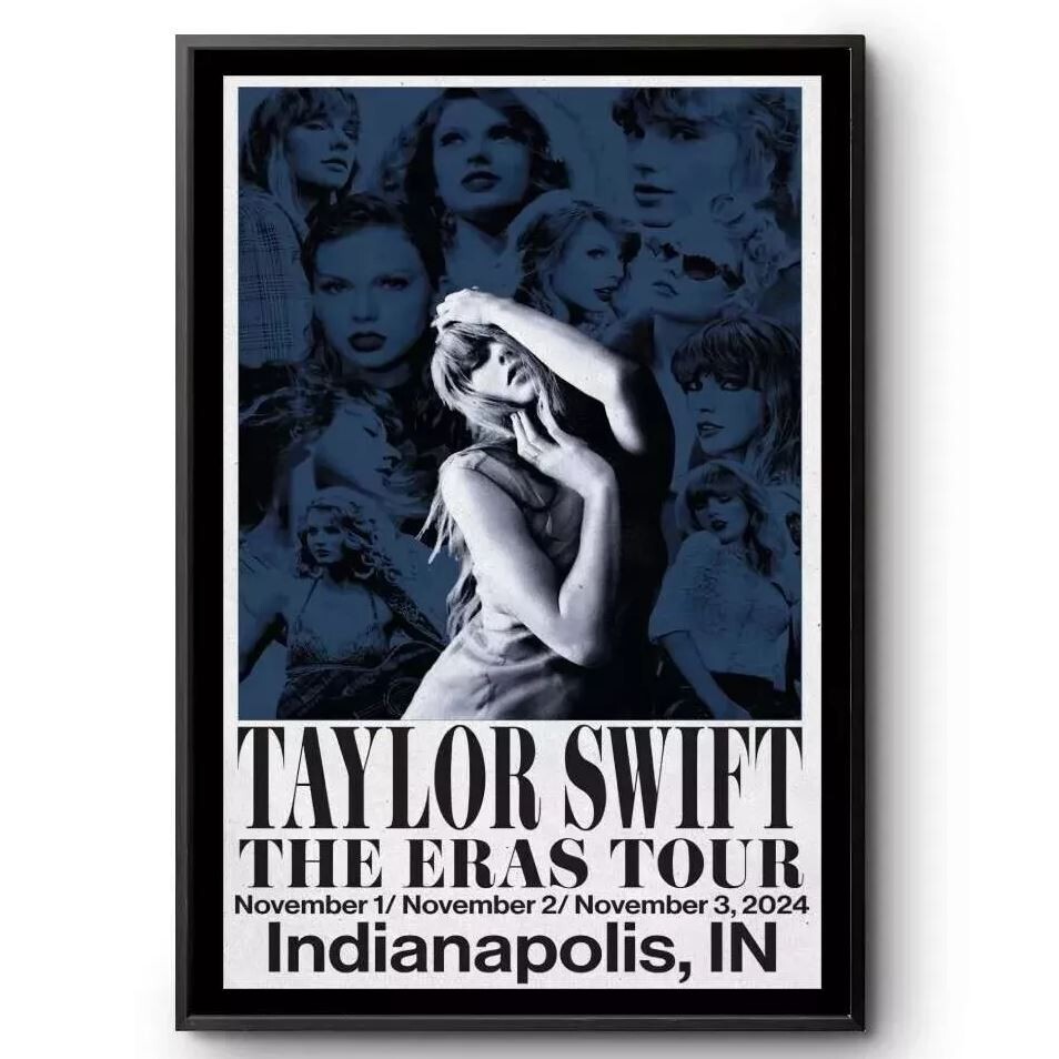 Taylor Swift Tour Indianapolis, IN November 1-3 2024 Poster