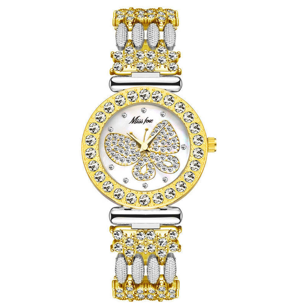 Elegant Diamond Butterfly Quartz Watch for Women - Stylish European Design