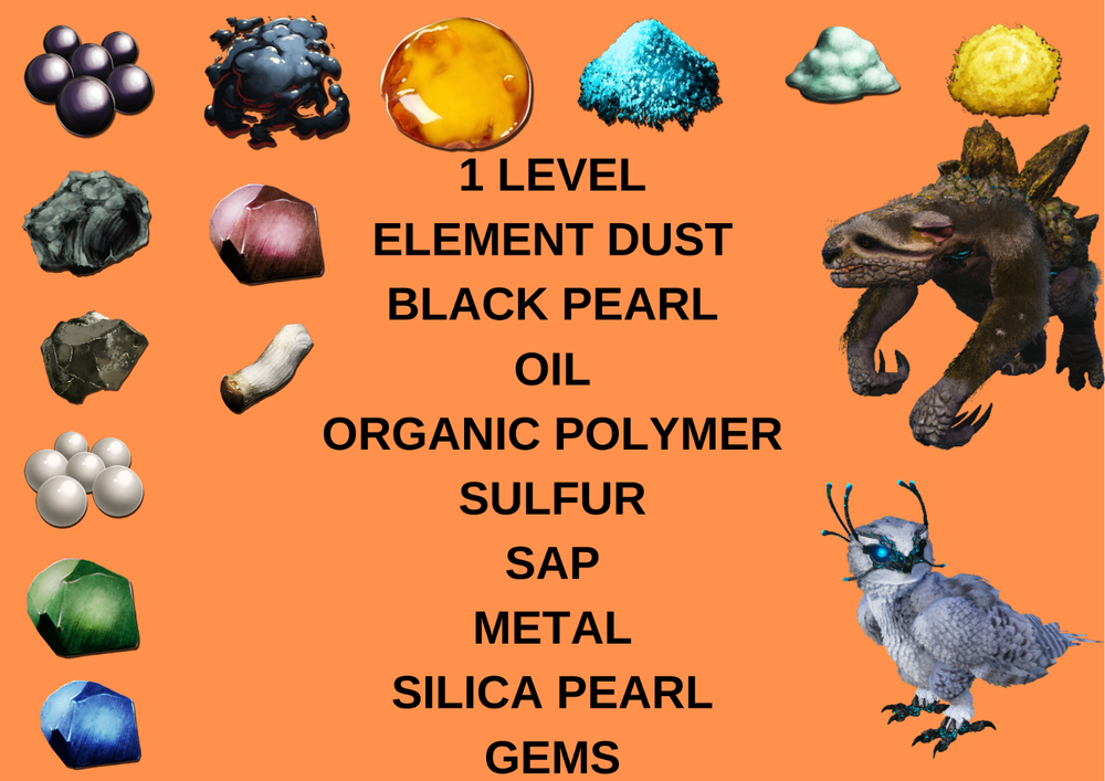 GACHA Dust-Pearls-Gems-Obsidian-Metal-Polymer Ark Survival Ascended Official PVE