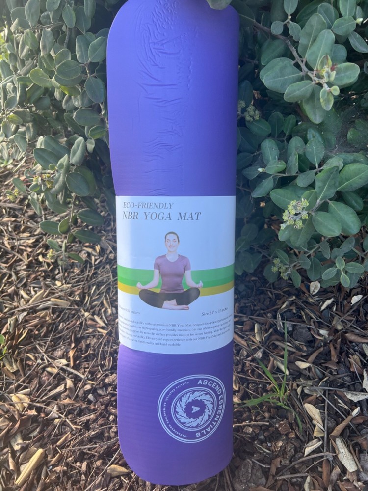 Eco-Friendly NBR Yoga Mat 24x72 Inches Non-Slip Extra Large