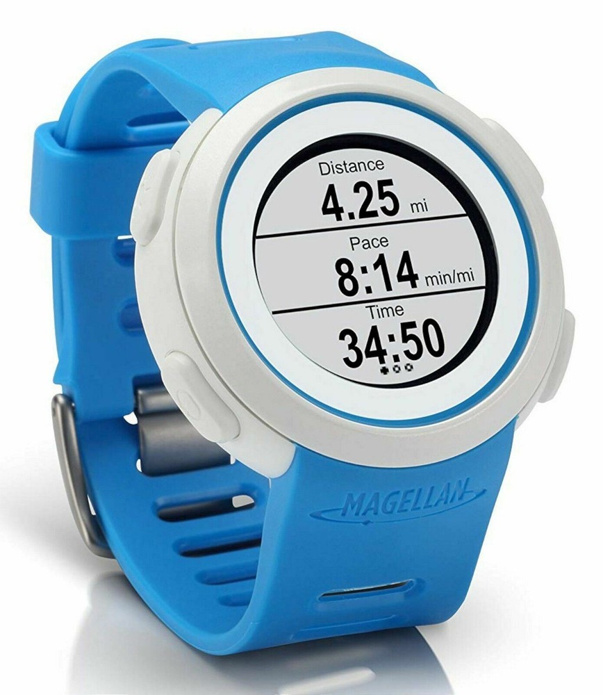 NEW Magellan Echo Smart Sports Fitness Watch Blue/White Bluetooth iPhone droid
