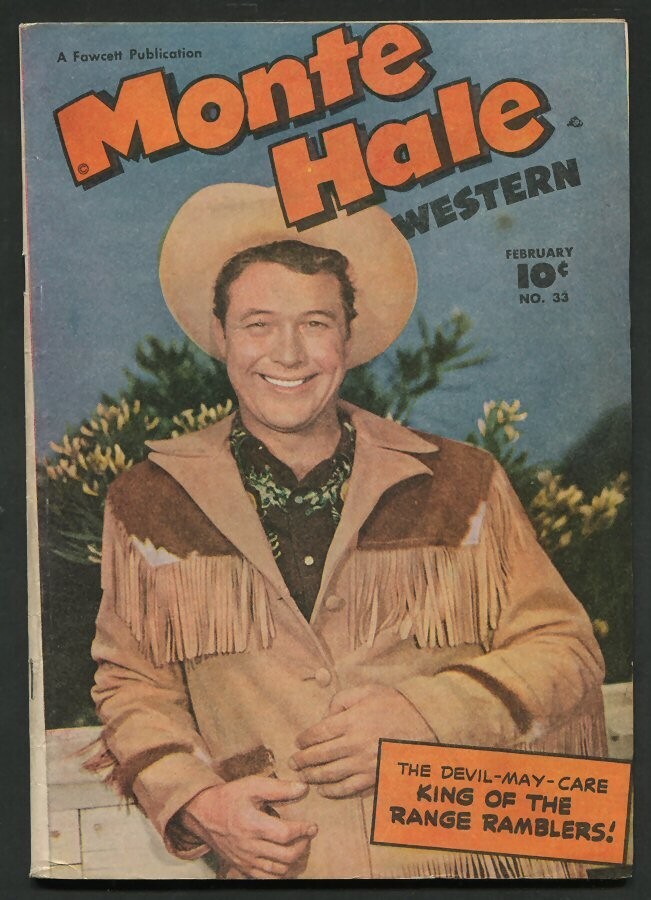 1949 #33 MONTE HALE WESTERN COMIC BOOK--FAWCETT---VG+