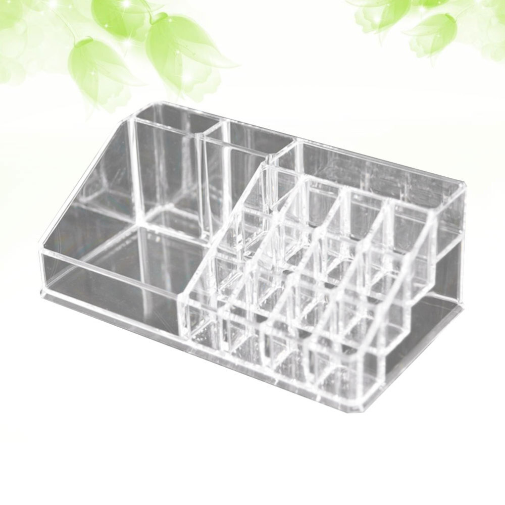 Transparent Acrylic Cosmetic Storage Box Case Display Stand for Lipsticks Lip