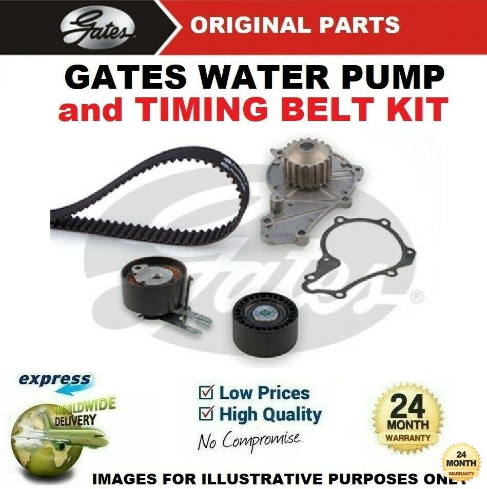 GATES WATER PUMP & TIMING BELT KIT for FORD C-MAX 1.6TDCi 2007-2010