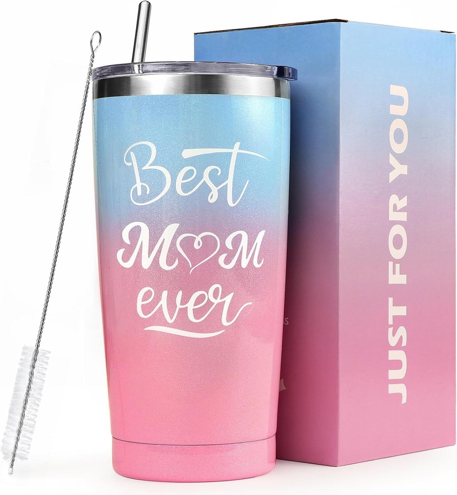 Birthday Gifts Valentines Day Gifts for Women Mom 20oz Tumbler Cup Best Mom Ever