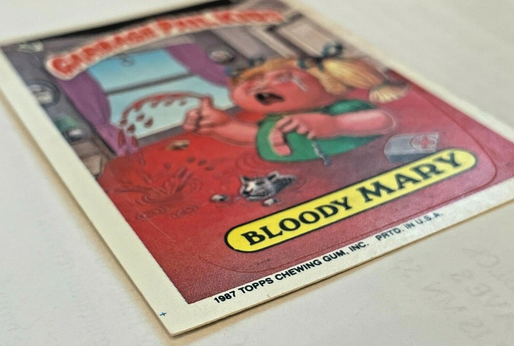 1987 Topps Garbage Pail Kids 298A BLOODY MARY Blue Cross Error Sticker Card