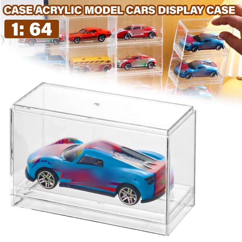 1/64 Scale Toy Car Display Case for Hot Wheels, for Matchbox Storage Organizer