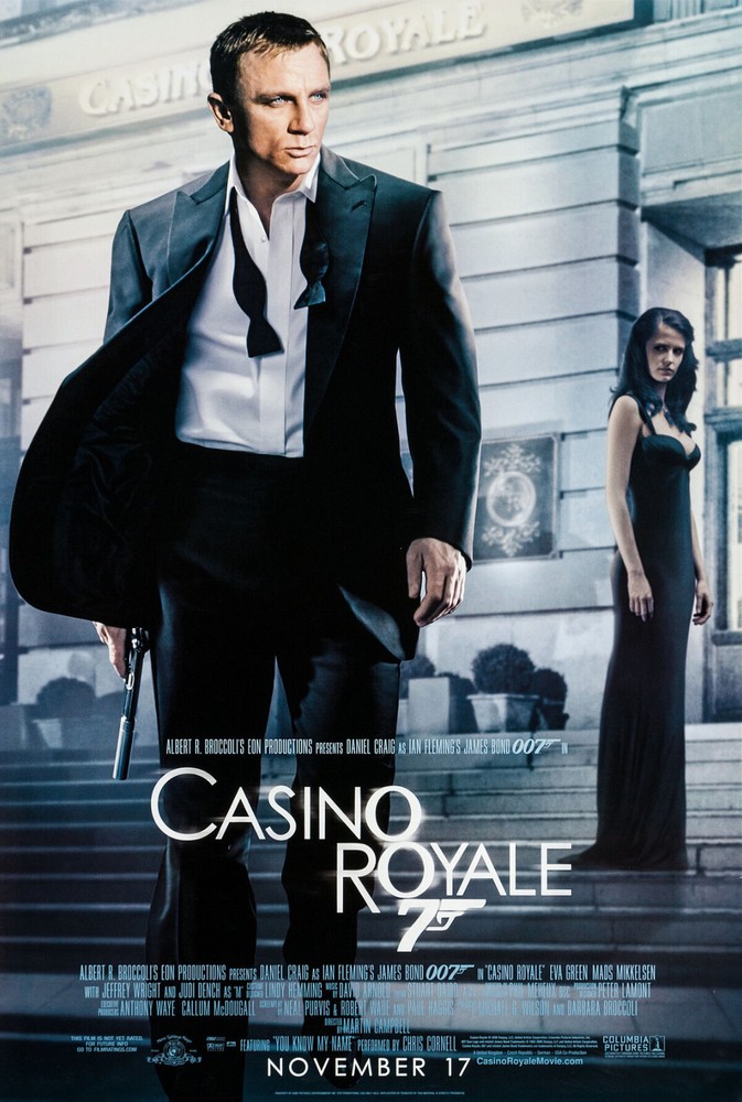 James Bond Casino Royale Movie Poster Art Print Daniel Craig 2006 Decor