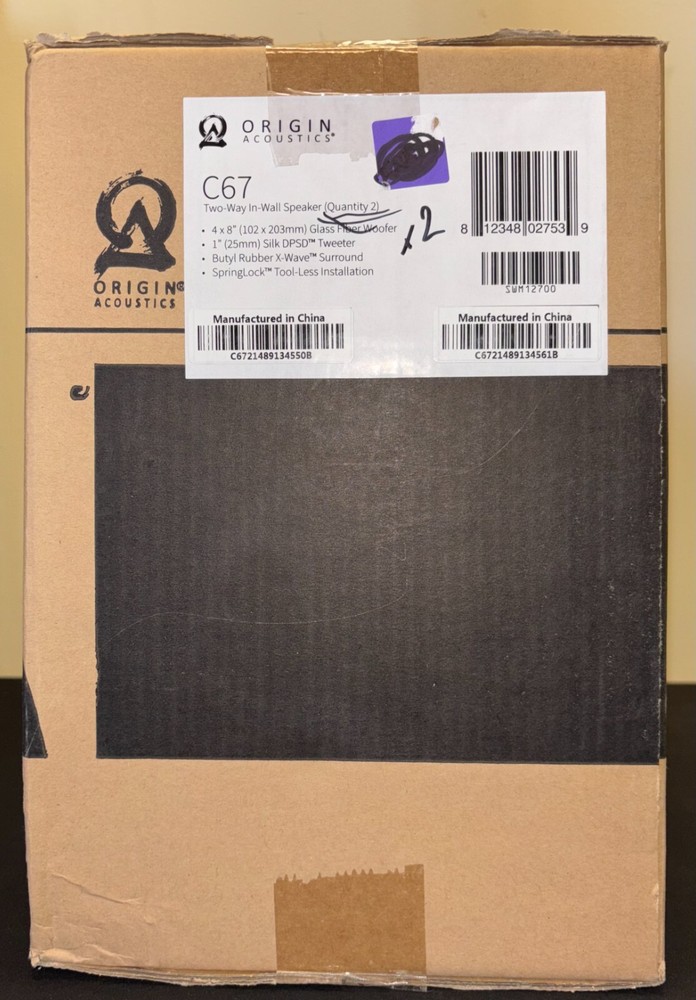 C67 ORIGIN COMPOSER COLLECTION, RECTANGULAR, IN-WALL SPEAKER (1 PAIR)