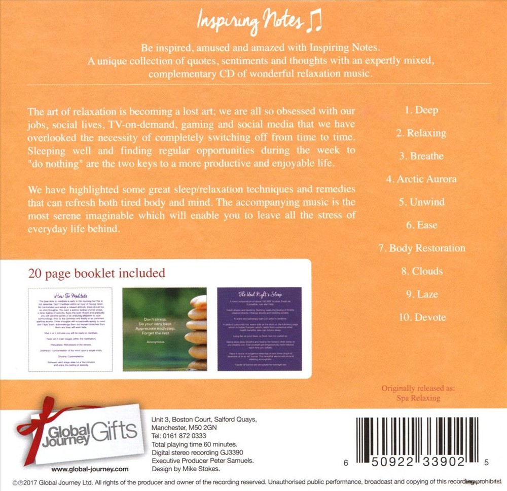 PETER SAMUELS RELAXATION: INSPIRING NOTES NEW CD