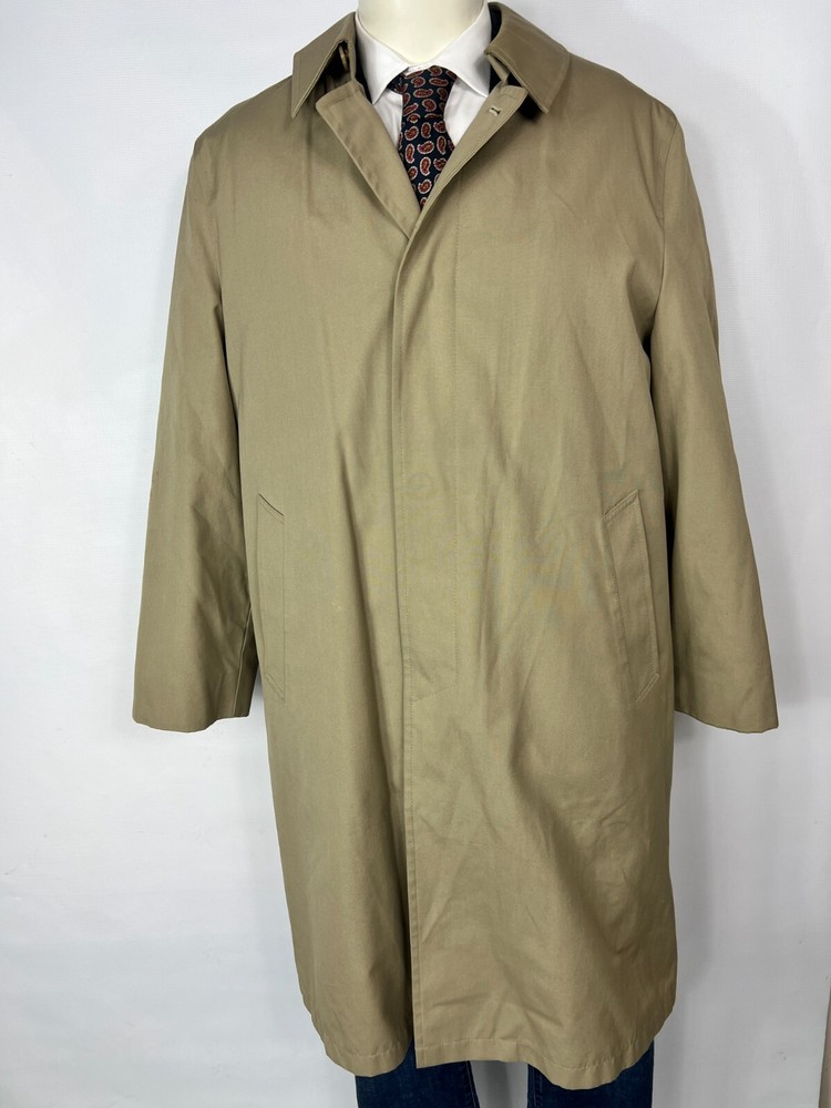 Vintage Misty Harbor Trench Coat Removable Lining Wool Blend Men's 40R Nice