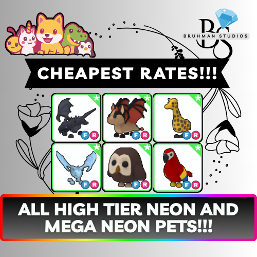 LIMITED🚨| Adopt From Me Today! | Fly Ride Neon Mega Pets - CHEAPEST