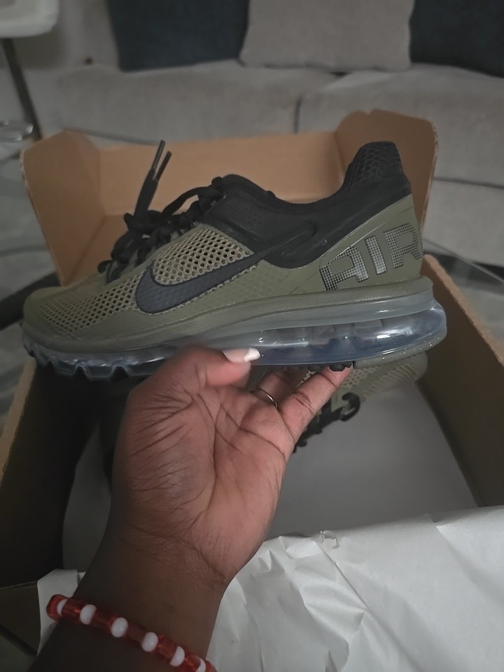 Size 6.5 - Nike Air Max 2013 Olive Black