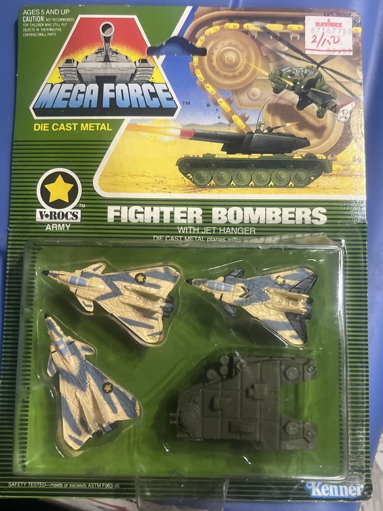1989 Kenner Mega Force V-Rocs Fighter Bombers Die Cast Vehicle B