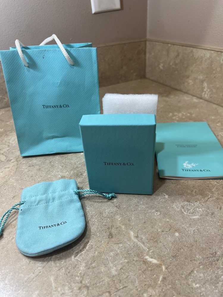 Empty Tiffany’s And Co. Jewelry Box, Bag And Bag