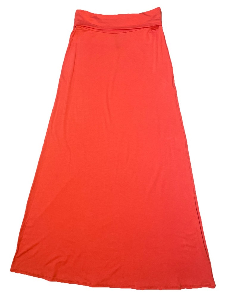 Moa Collection Orange Maxi Skirt Small Size Lightweight Long Summer Skirt