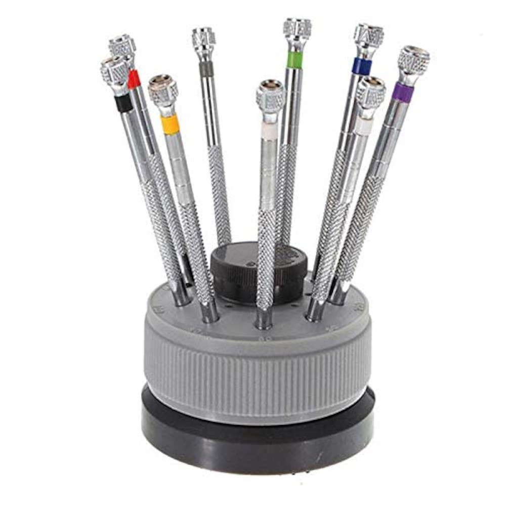 9-Piece Precision Watch Repair Flat Blade Screwdriver Set for Watchmakers