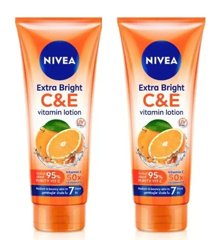 NIVEA Extra Bright Vitamin C&E Body Lotion 180ml Twin Pack