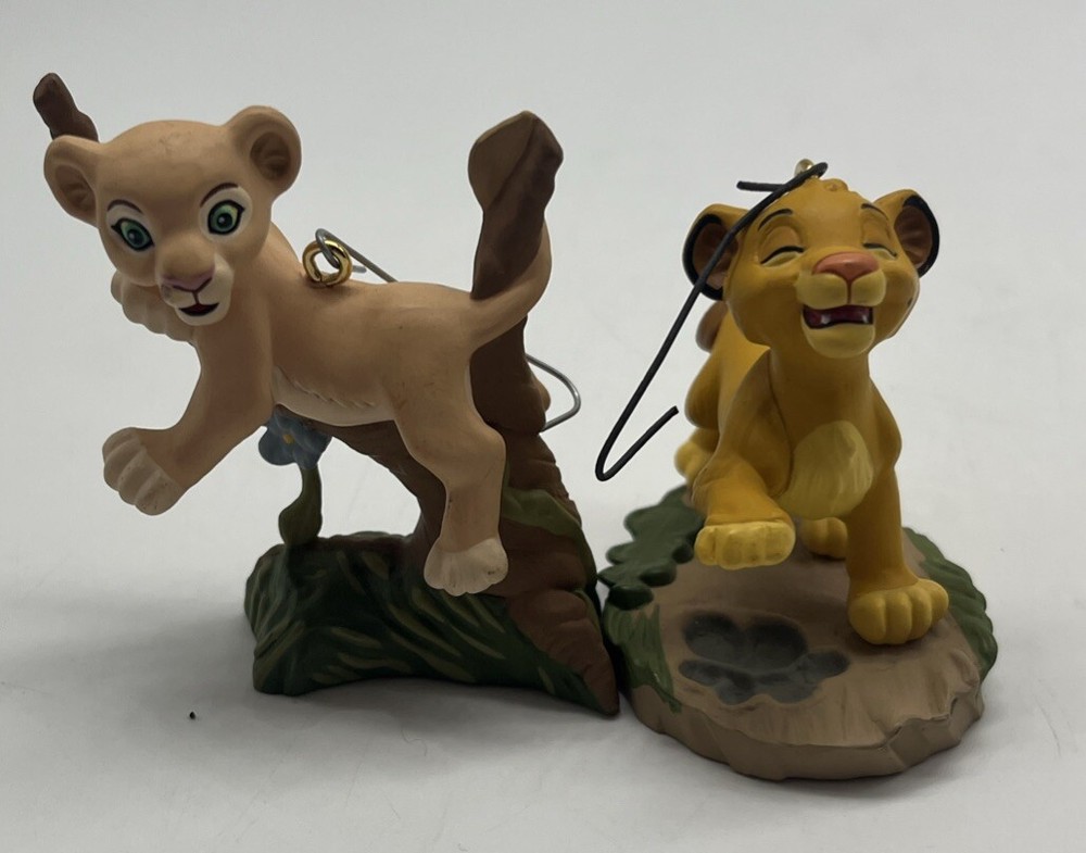 Hallmark Disney Lion King Christmas Ornament Figurines Simba & Nala