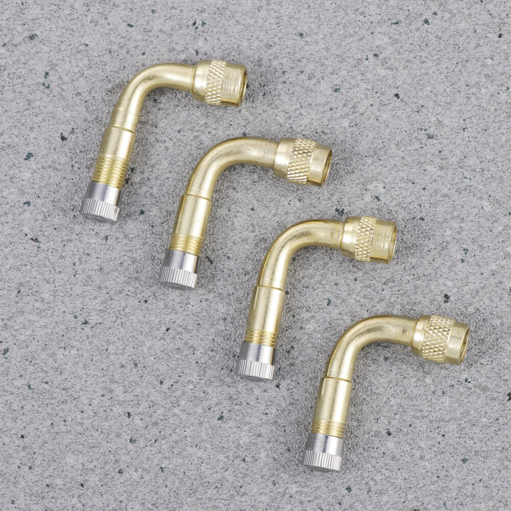 4 Pcs Brass Tire Valve Extenders for Trucks & Cars