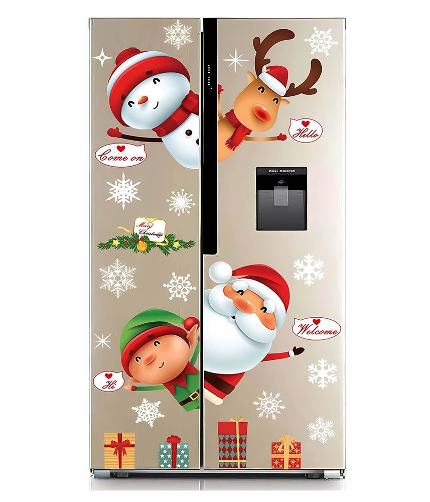 119 Pcs Christmas Window Clings, Xmas Window Decorations, Christmas Refrigera...