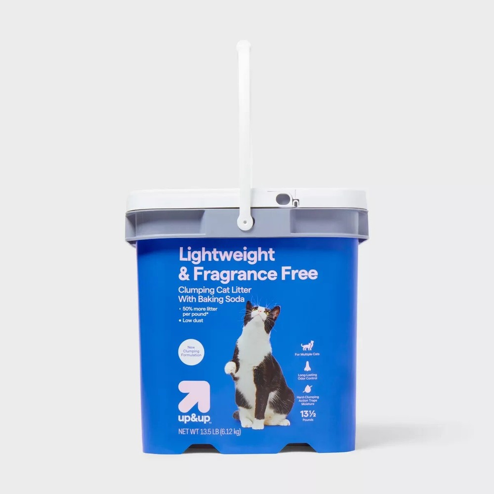 Lightweight Fragrance Free with Baking Soda Clumping Cat Litter - 13.5lbs