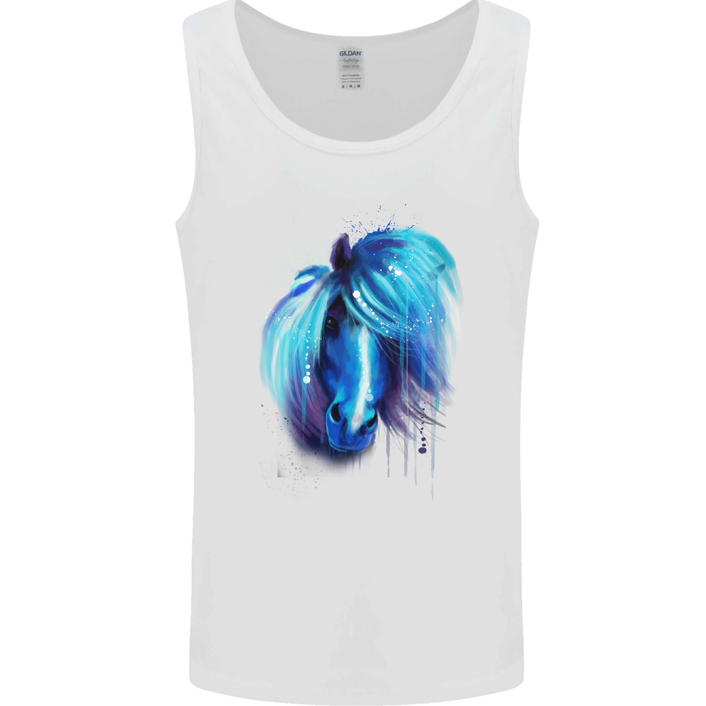 Men's Watercolor Horse Print Vest Tank Top  