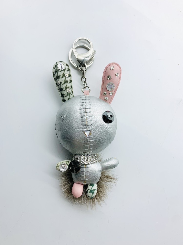Swarovski Crystal Mathilde Bag Charm Rabbit, Gray