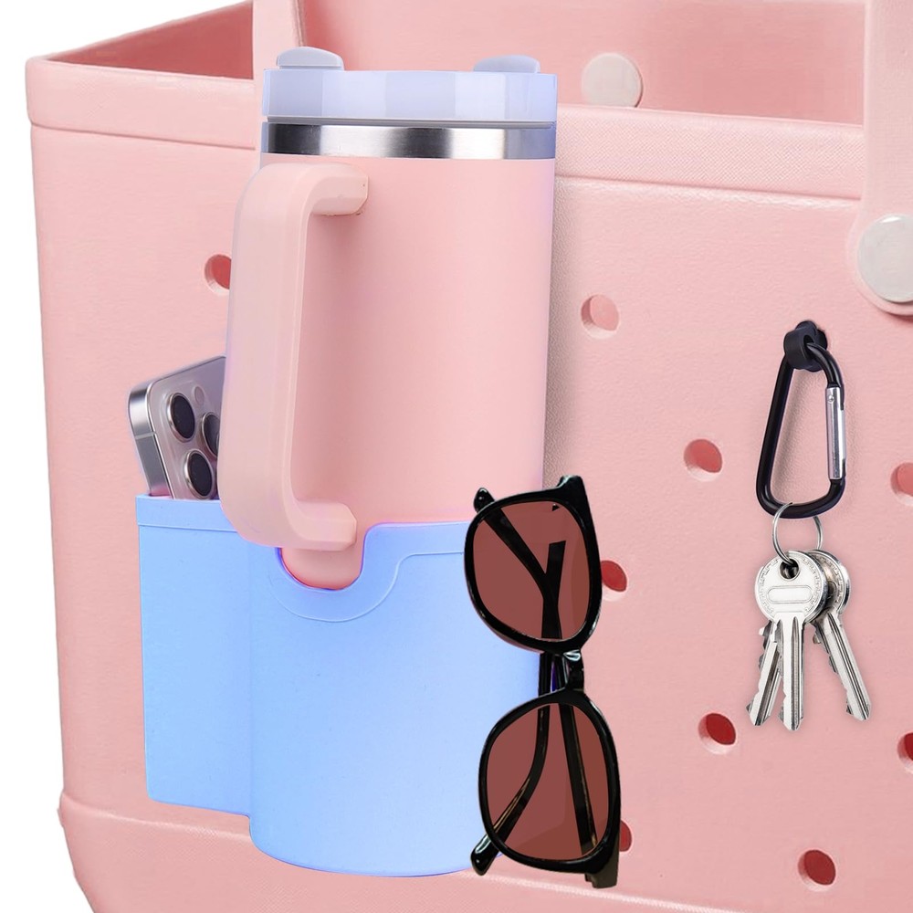 BABORUI 4 in 1 Accessories for Bogg Bag - Silicone Cup Holder Phone Holder Fi...