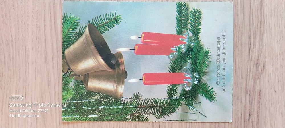 Postcard A Merry Christmas And Good Luck For The New Year Ungel_-image